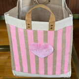 BOLSO DE YUTE CORAZÓN