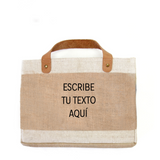 Bolso de yute personalizable con tu frase perfecto para regalo