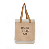 BOLSO DE YUTE PERSONALIZABLE ASA LARGA