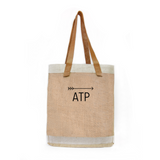 Bolso de asa larga para la compra personalizable con letras