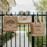 BOLSO DE YUTE PEQUEÑO - FLECHA INICIALES