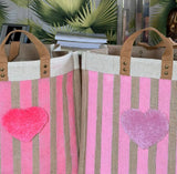 BOLSO DE YUTE CORAZÓN