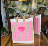 BOLSO DE YUTE CORAZÓN